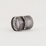 "Homez Light Grey Diamond Glass Candle Holder 13.3*13.3*15.4 cm image number 2