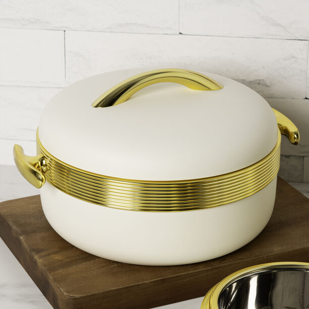 بنتولا طقم سخان طعام ستانلس ستيل 3 قطع، بيج image number 1