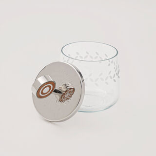 Pearl Collection Dallaty Sugar Pot Glass & Aluminum, silver 8.5*8.5*12cm