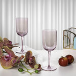 Set Of 4 Clear Juice Glass With Pink image number 4
