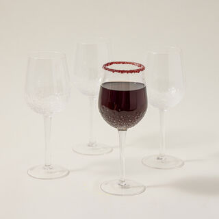 Set Of 4 Clear Ice Dregs Juice Glass