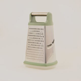 Pentola 4 sided stainless steel grater 9 inch with container, green 14.7*11.7*23.8 cm