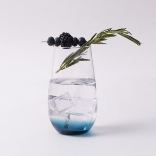 La Mesa 4Pcs Glass Tumbler Set, Blue 530Ml