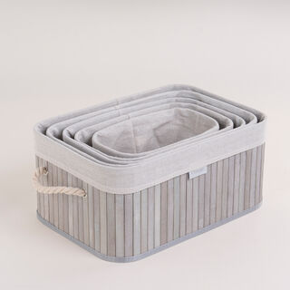 Natural Bamboo Basket Set 5 Pisces