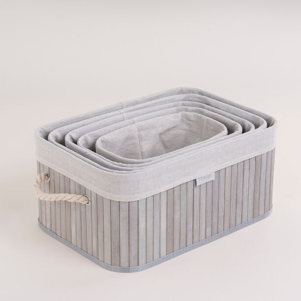 Natural Bamboo Basket Set 5 Pisces image number 2
