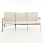 Homez 5 Piece Beige Steel Patio Dining Sofa Set With Bench image number 3