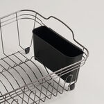 Alberto stainless steel 1 tier dish rack 32.6*37.7*16.5, black image number 1