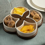 Dallaty off white porcelain nut bowls set 5 pcs image number 3