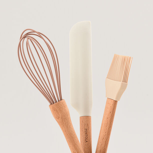 بنتولا 3 قطع أدوات خبز سيليكون، ألوان متنوعة مختلفة الأحجام image number 1