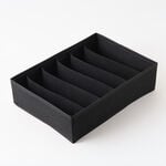 Homez Polyester Clothes Organizer With 6 Grid, Black image number 0