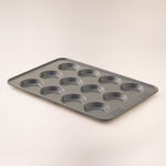 Betty crocker non stick bun tray 12 cups 32.7cm, grey image number 1