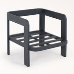Homez patio set 4pcs aluminum frame, olefin fabric cushions, black image number 5