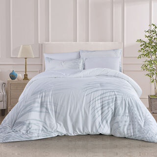 Cottage Microfiber Twin Comforter 4 Pcs Set, white, 220*160Cm