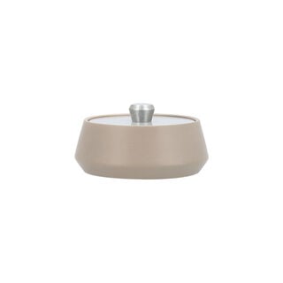 Dallaty beige porcelain date bowl with lid 15.5*15.5*10 cm