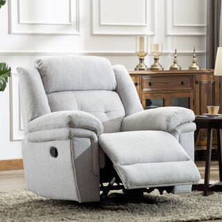 1 Seater Recliner Armchair Rocking Ash Linen