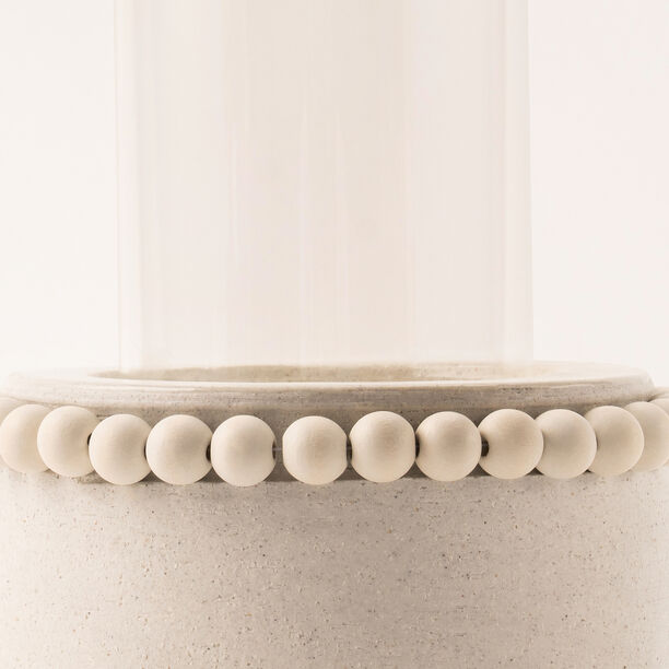 Selah collection off white ceramic candle holder 16.5*16.5*25 cm image number 1