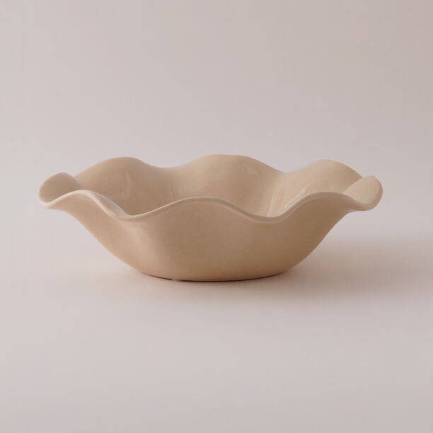 Homez Rose Ceramic Decor Plate, Beige 32*31*9 Cm image number 0