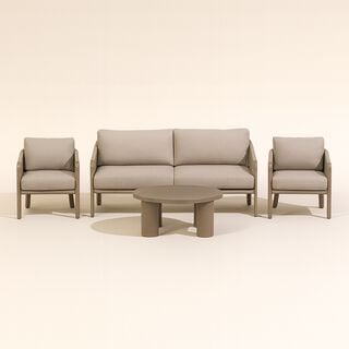 Homez Aluminum Memphis Sofa Set Of 4Pcs,