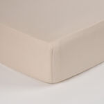 Cottage Cotton Percale 200Tc Fitted Sheet Twin, Oatmeal 120*200+35Cm image number 0