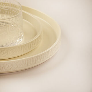 La Mesa 18Pcs Porcelain Dinner Set Ramas Collection In Beige