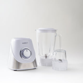 Alberto steel stand blender 400w, with 1.5L glass jug in white
