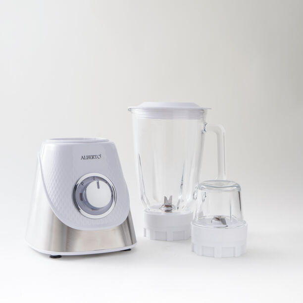 Alberto steel stand blender 400w, with 1.5L glass jug in white image number 1