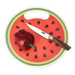 Round Plastic Printed Cutting Board Strawberry Design image number 1