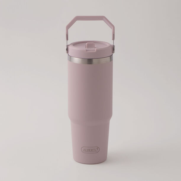 Alberto stainless steel double wall travel bottle, pink 900ml image number 1