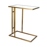 Gold Stainless Steel Side Table With Glass Top image number 0