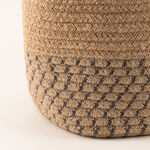 Homez jute storage basket woven 36*26*26cm, beige image number 2