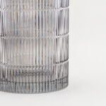 "Homez light grey ribbed glass waste bin 18*18*26 cm image number 3