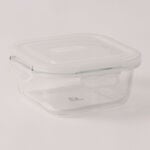 البرتو حافظة طعام زجاج مربعة 300 مل مع غطاء بفتحة تهوية image number 0