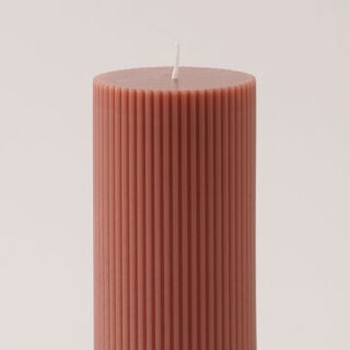 Homez Line Soya Wax Candle, Brown 7*7*15 Cm