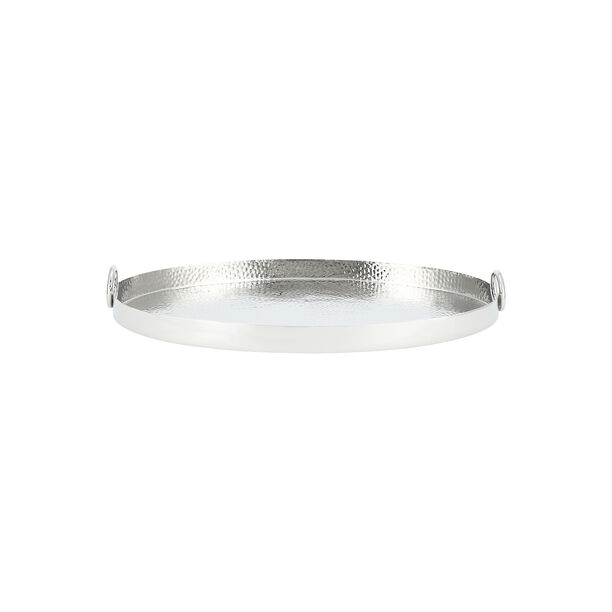 Oval hammered tray nickel plated 52.5*36*6.5 cm image number 1