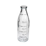 Glass Wide Bottle With Metal Lid Transparent Color image number 1