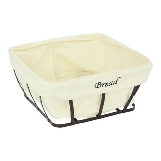 Alberto Metal Square Bread Basket Coffee Color