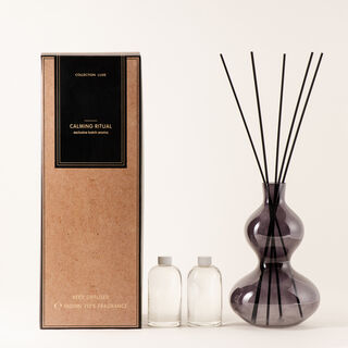 هومز معطر جو زجاج مع أعواد برائحة صنّي سانغريا 1000مل