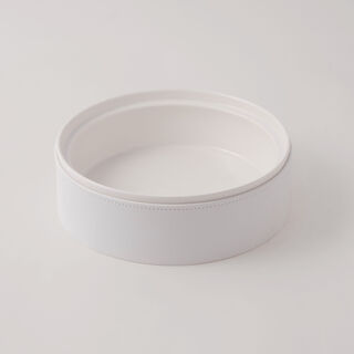 La Mesa Porcelain Tagine With Plain Leather Coat, White, 7"