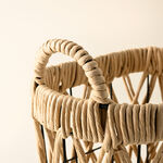 Homez rattan oval basket S, beige 34*22*27cm image number 2