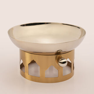 La Mesa Metal Salad Bowl 28*28*15Cm, Silver