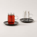 دلتي مجموعة أكواب شاي زجاج 12 قطعة image number 1