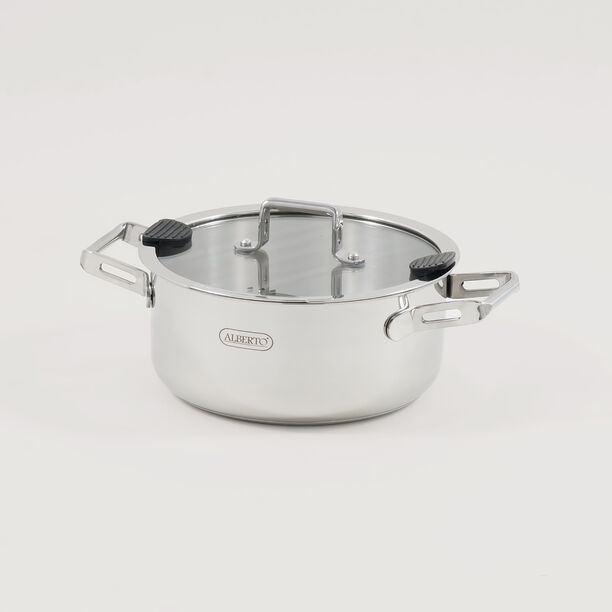 Alberto stainless steel 7pcs cookware set, silver image number 3
