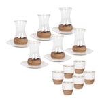 18 Pcs Arabic Tea And Coffee Set White Blend image number 1