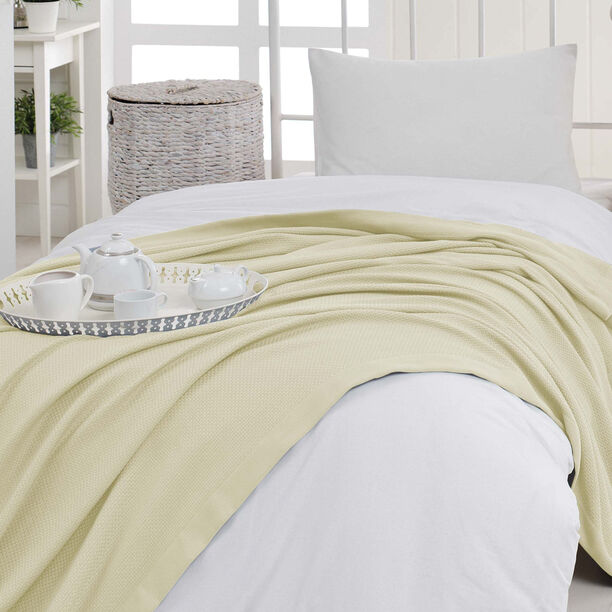 Natural Cotton Summer Bedspread Cream image number 0