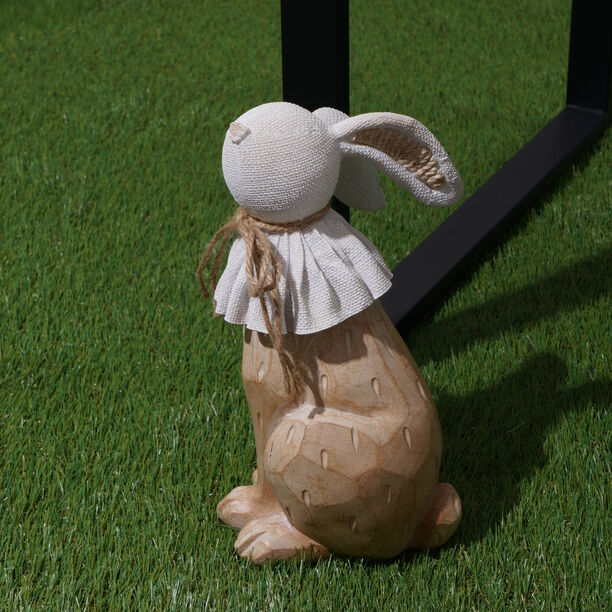 Homez Resin Rabbit With Hemp Rope, Brown 14*14*24.5Cm image number 5