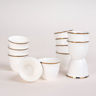 La Mesa Coffee Cup Set 12 Puieces Gold 
