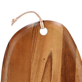 Pebble Shaped Cutting Board/ Leather String