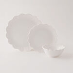 لا ميسا طقم عشاء فخار 18 قطعة بتصميم زهري، أبيض image number 0