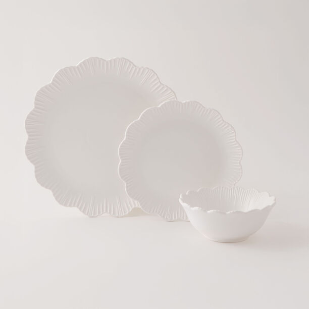 لا ميسا طقم عشاء فخار 18 قطعة بتصميم زهري، أبيض image number 0