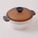 Alberto borosilicate glass mixing bowl with filler basket 1L image number 1